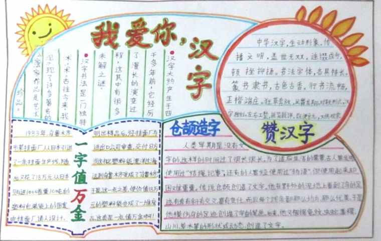 有趣的汉字手抄报