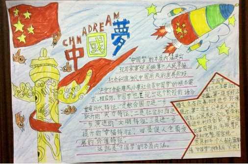 我的中国梦手抄报版面设计图