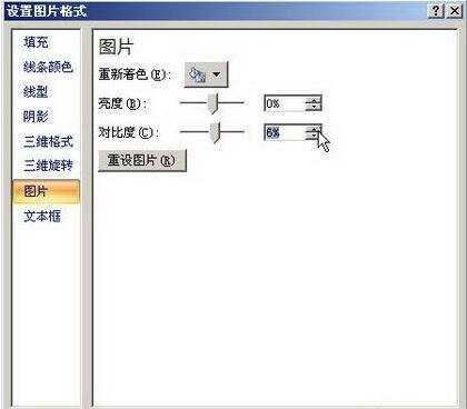 Word2007怎样设置图片的对比度