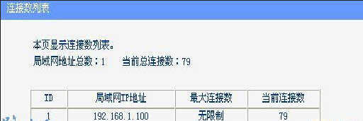 路由器中的连接数限制功能的介绍