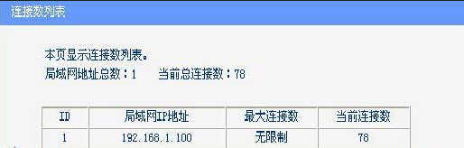 路由器中的连接数限制功能的介绍