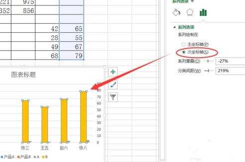 Excel2007如何制作数值差异柱形图教程