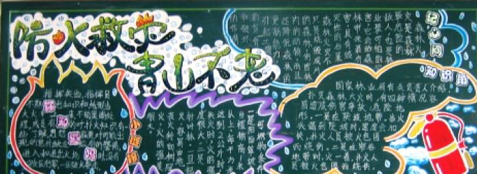 119消防日黑板报材料