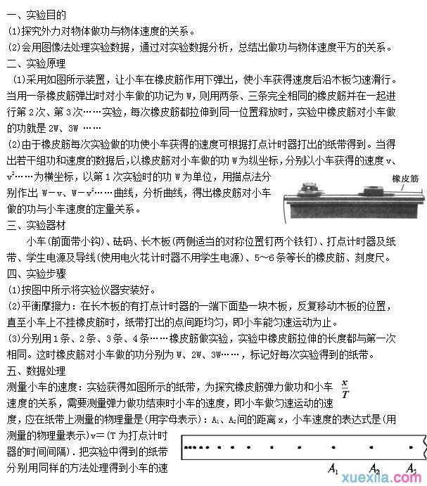 高一必修一物理期末复习知识