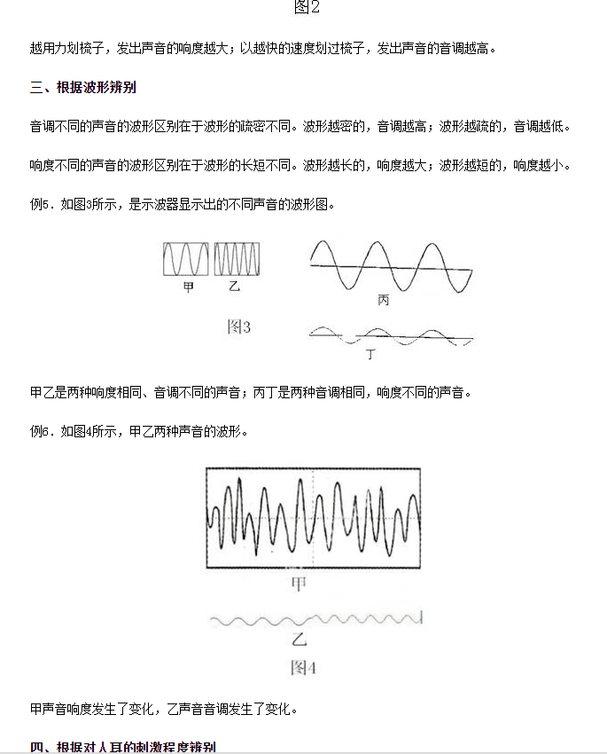 辨别音调与响度的方法有哪些