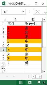 在excel2013中怎么按颜色进行排序