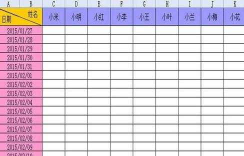 怎么用WPS表格来制作签到表