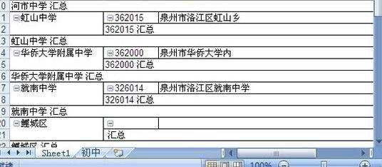 Excel2007怎么给复杂的数据插入数据透视表