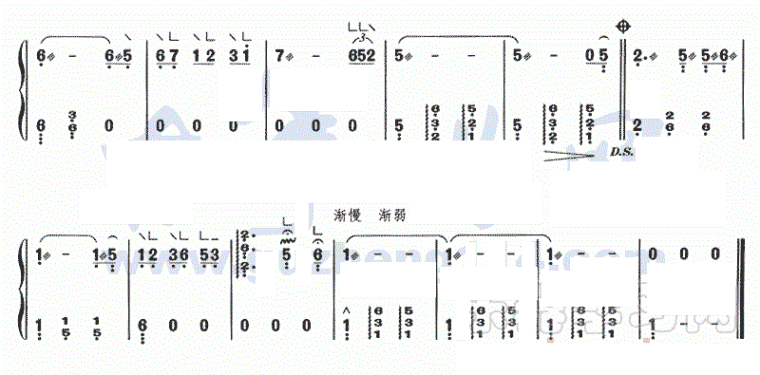 情人的眼泪古筝谱