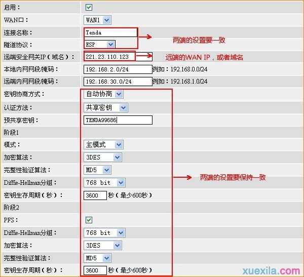 腾达路由器VPN IPSEC