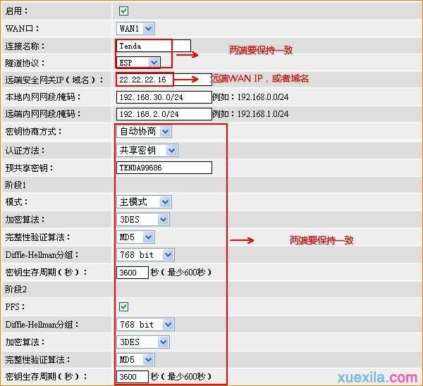 腾达路由器VPN IPSEC