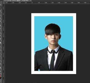 如何用photoshop绘制一寸证件照