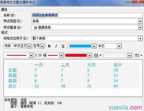 word2010如何创建自定义的表格样式