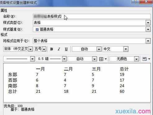 word2010如何创建自定义的表格样式