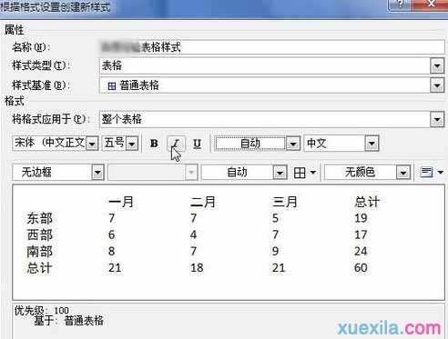 word2010如何创建自定义的表格样式