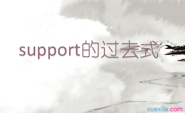 support的过去式和用法例句