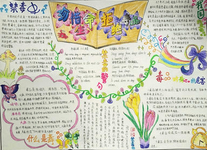 禁毒主题手抄报