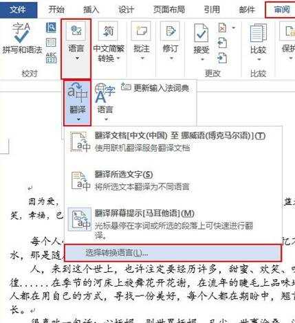 word2013怎样在线英文翻译