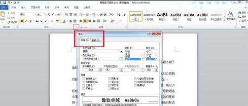 word2010设置字符格式的技巧