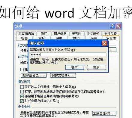 如何为word2003文档加密