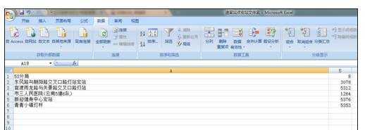 excel2007 表格分列工具的使用方法