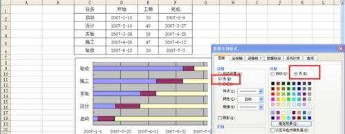 excel2003制作甘特图的教程