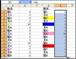 excel2003按颜色筛选的方法