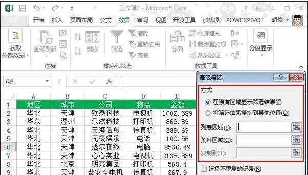 excel2013 筛选功能使用方法