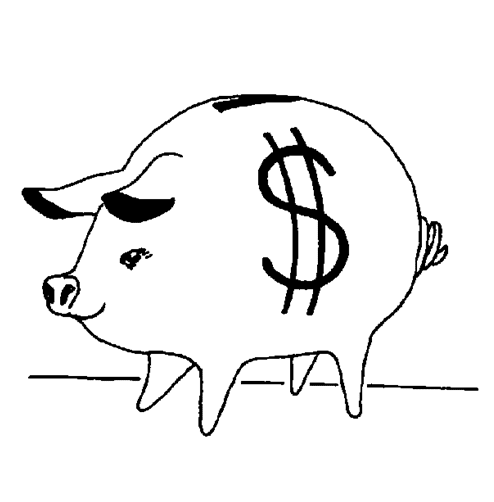 存钱罐小猪简笔画图1