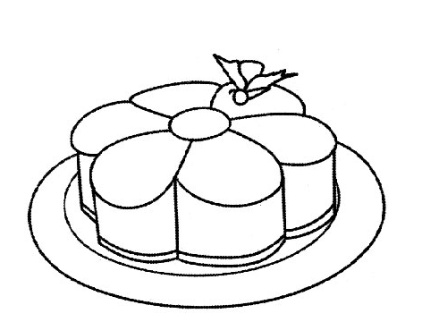 蛋糕简笔画多种画法