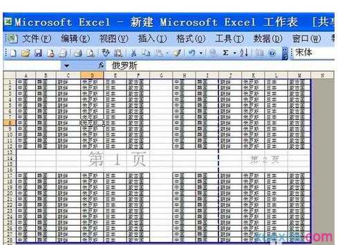 excel设置表格打印分页的教程