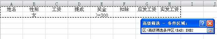 excel2007高级筛选的用法