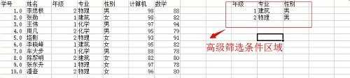 excel表格高级筛选的用法