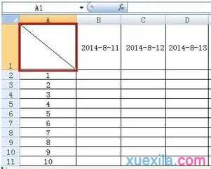 excel表格框内添加斜线的教程