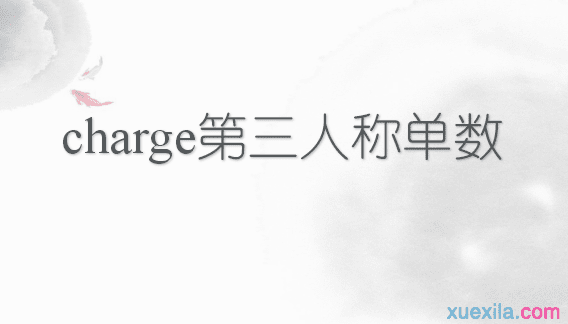 charge的第三人称单数和例句