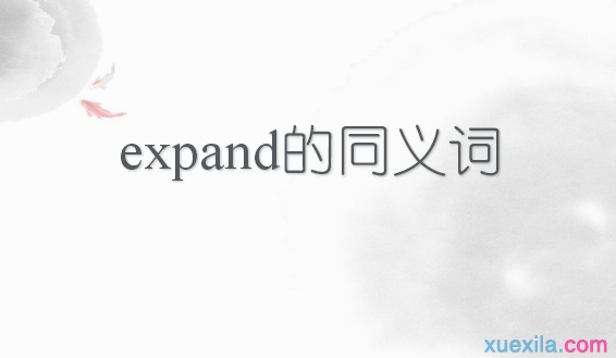 expand的同义词辨析