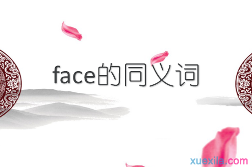 face的同义词辨析