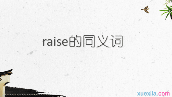 raise的同义词辨析