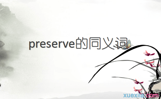 preserve的同义词辨析