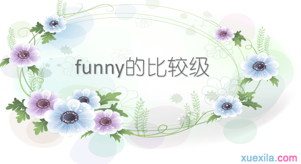 funny的比较级和用法例句