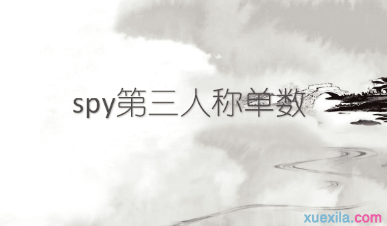 spy的第三人称单数