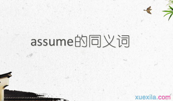 assume的同义词辨析