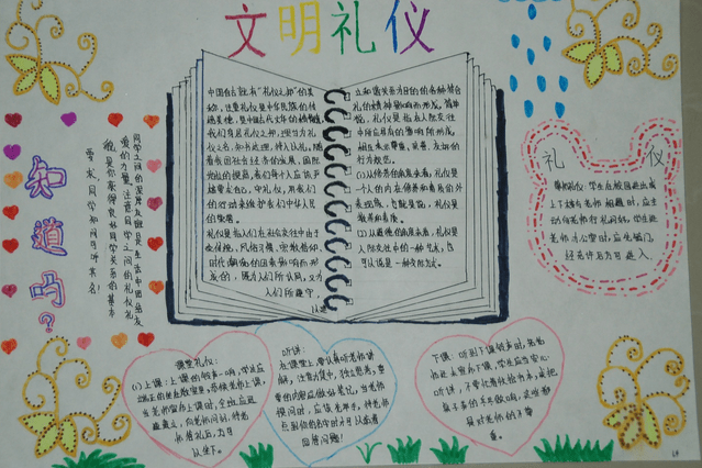 文明礼伴我行手抄报