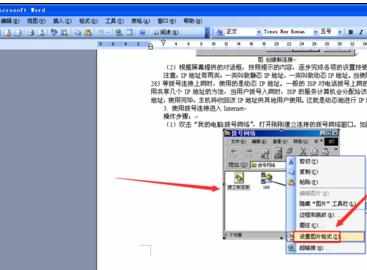 word2003如何设置图片格式