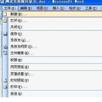 word2007如何设置横向页面设置