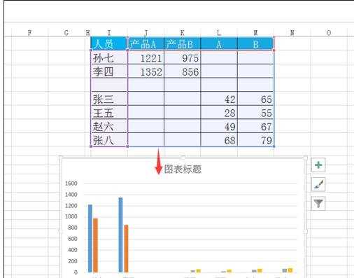 excel柱形图做数据差的教程