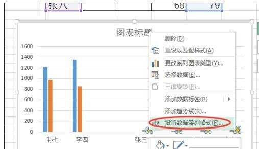 excel柱形图做数据差的教程