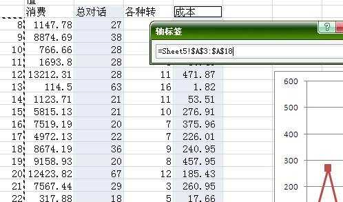 excel2007修如何设置折线图横坐标