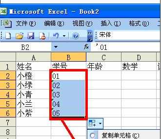 excel2003数据填充功能的使用教程