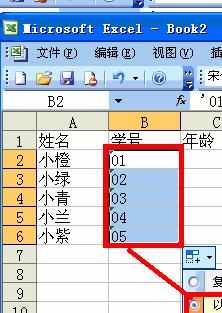 excel2003数据填充功能的使用教程